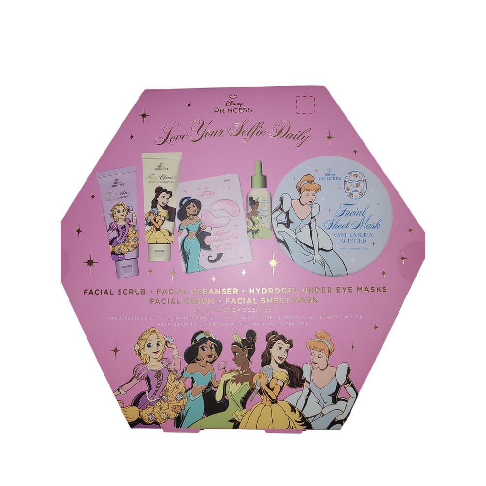 Disney Princess Love Your Selfie Daily Skincare Gift Set Vanilla Shea 5 Piece